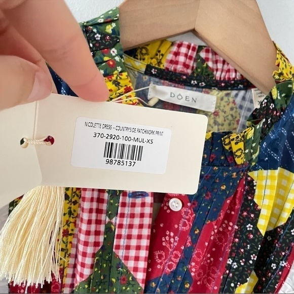 Doen Nicolette Dress in Countryside Patchwork Print - Picture 10 of 12